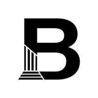 Sans Serif Letter B Pillar Law Logo vector