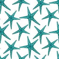 seamless pattern with starfish. Summer background, wrapping paper vector