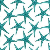 seamless pattern with starfish. Summer background, wrapping paper vector