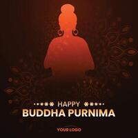 Buddha Jayanti, Buddha Purnima, and Buddha Day, vesak celebration greeting vector
