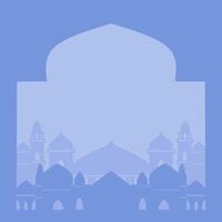 mosque silhouette set vector Ramadhan kareem