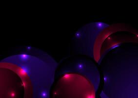 Abstract purple violet glowing shiny circles tech background vector