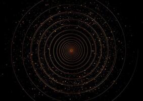 dorado lineal espiral y brillante puntos resumen antecedentes vector