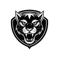AI generated Head of a lion vector illustration mascot face art black and white design on white a white background