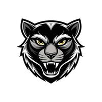 AI generated Head of a lion vector illustration mascot face art black and white design on white a white background