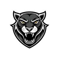 AI generated Head of a lion vector illustration mascot face art black and white design on white a white background