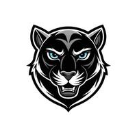 AI generated Head of a lion vector illustration mascot face art black and white design on white a white background