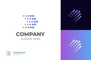 dots arrow tech logo icon design. fast technology growing up logo symbol for access delivery vector logo template