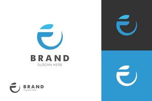 Initial letter F circle tech logo design. futuristic brand logo with globe shape design concept. logo template for business and corporate identity vector