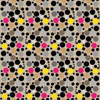 Seamless graphic vector pattern consisting of multi-colored circles in art deco style