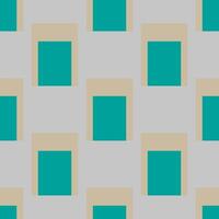 Seamless graphic geometric vector pattern consisting of squares and diamonds with contrasting colors