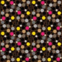 Seamless graphic vector pattern consisting of multi-colored circles in art deco style