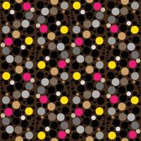 Seamless graphic vector pattern consisting of multi-colored circles in art deco style