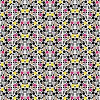 Seamless graphic vector pattern consisting of multi-colored circles in art deco style