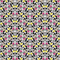 Seamless graphic vector pattern consisting of multi-colored circles in art deco style