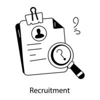 Trendy Recruitment Concepts vector