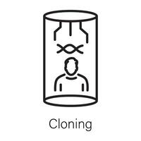 Trendy Cloning Concepts vector