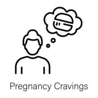 Trendy Pregnancy Cravings vector