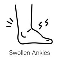 Trendy Swollen Ankles vector