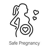 Trendy Safe Pregnancy vector