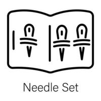 Trendy Needle Set vector