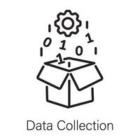 Trendy Data Collection vector