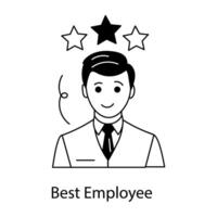 Trendy Best Employee vector