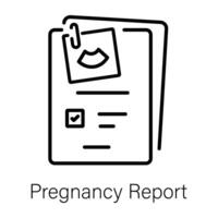 Trendy Pregnancy Report vector