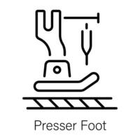 Trendy Presser Foot vector
