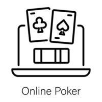 Trendy Online Poker vector