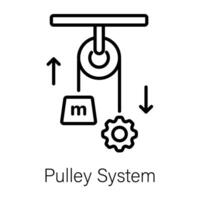 Trendy Pulley System vector