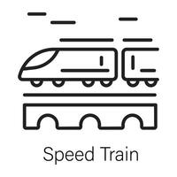 Trendy Speed Train vector