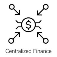 Trendy Centralized Finance vector