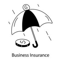 Trendy Business Insurance vector