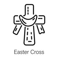 Trendy Easter Cross vector