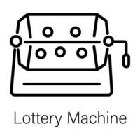 Trendy Lottery Machine vector