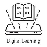 Trendy Digital Learning vector