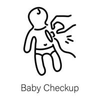 Trendy Baby Checkup vector