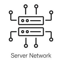 Trendy Server Network vector