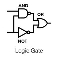 Trendy Logic Gate vector