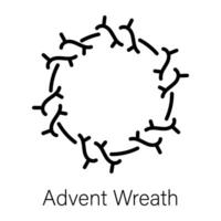 Trendy Advent Wreath vector