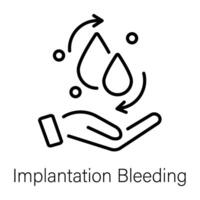 de moda implantación sangrado vector