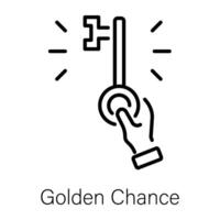 Trendy Golden Chance vector