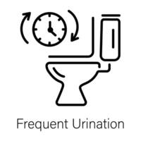 Trendy Frequent Urination vector