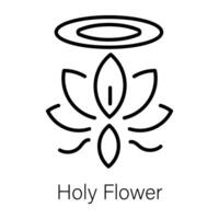 Trendy Holy Flower vector