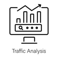 Trendy Traffic Analysis vector