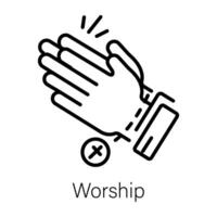 Trendy Worship Concepts vector