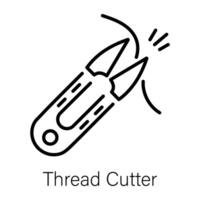Trendy Thread Cutter vector