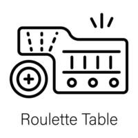 Trendy Roulette Table vector