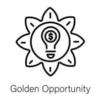 Trendy Golden Opportunity vector